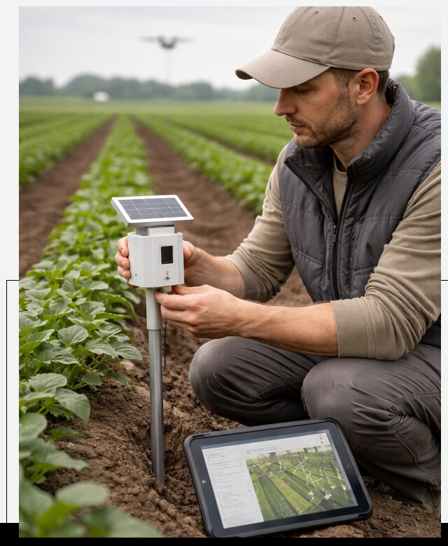 IoT мониторинг сельскохозяйственных полей и контроля в Копейске